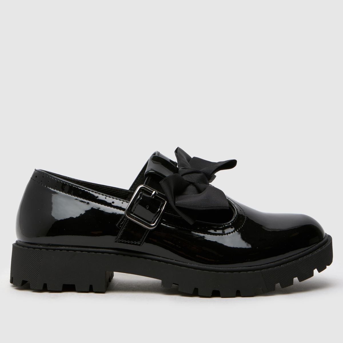 schuh svarta lollipop rosett tbar flickor ungdomsskor