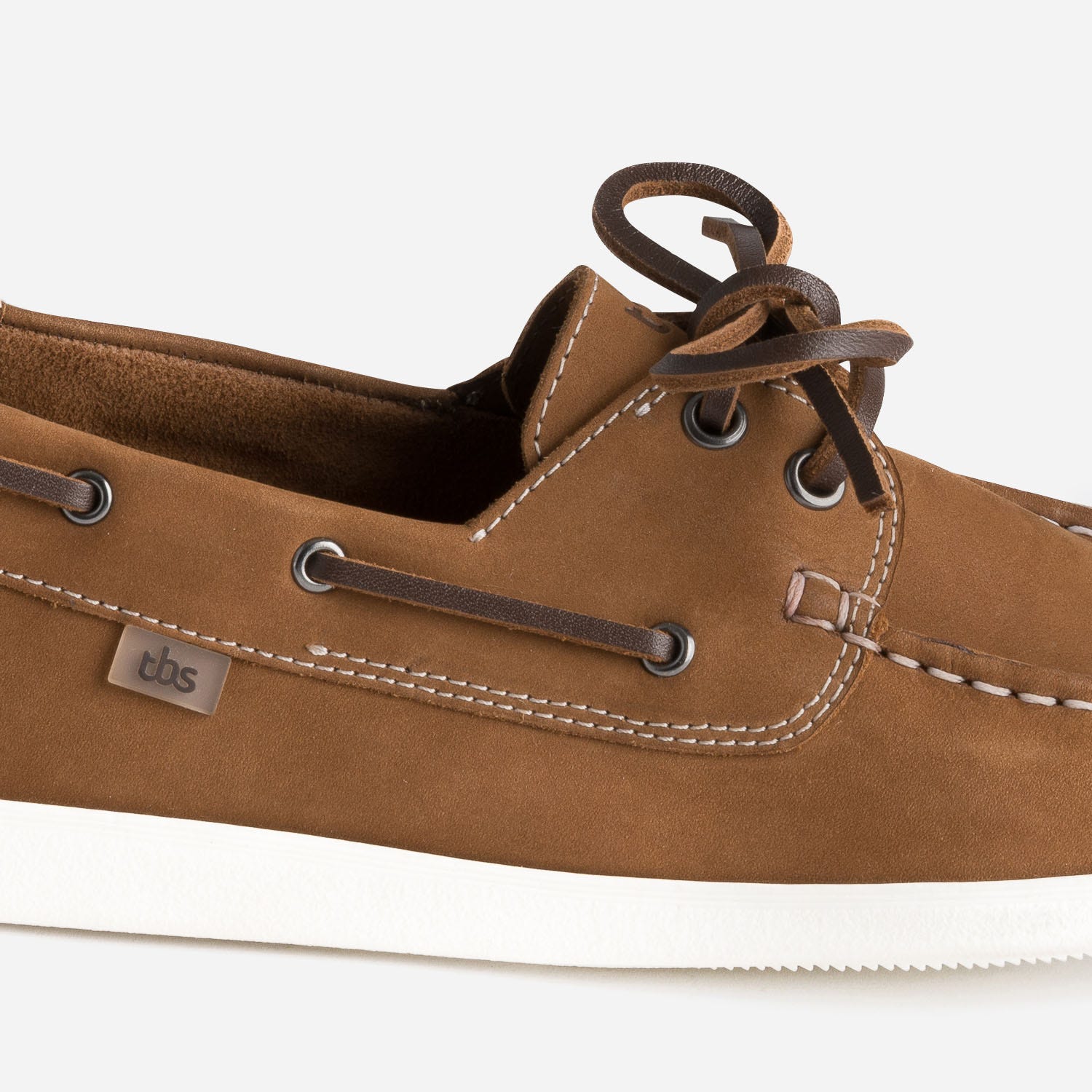 Chaussure-bateau TBS camel en cuir