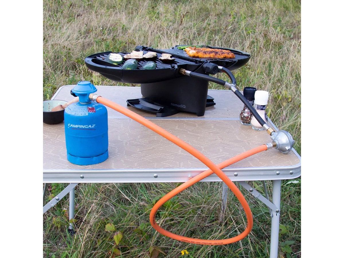 nomadiQ BBQ verlängerter Gasschlauch Campingaz Gasanschluss