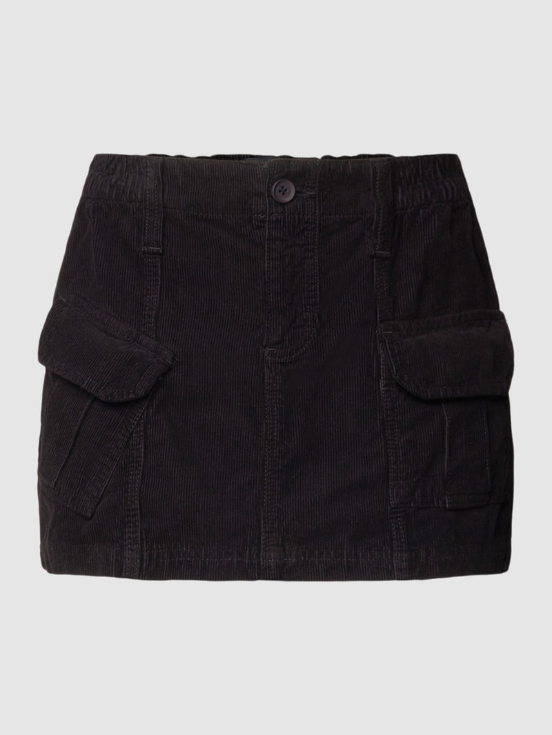 Minirock aus Cord Modell 'CORD CARGO SKIRT' in schwarz