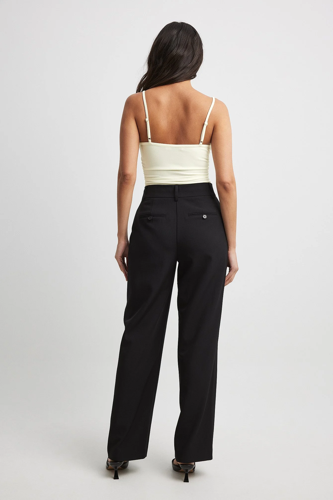 Anzughose mit hoher Taille und normaler Passform