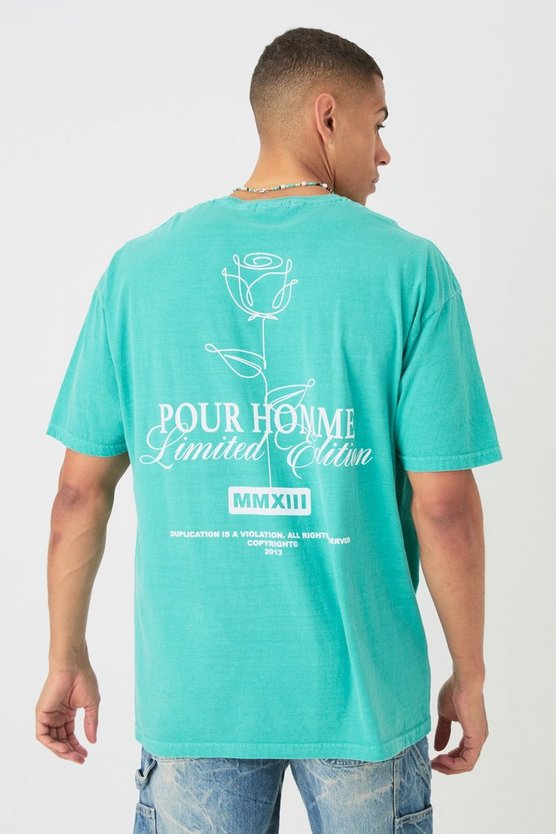 Oversize T-Shirt mit floralem Print