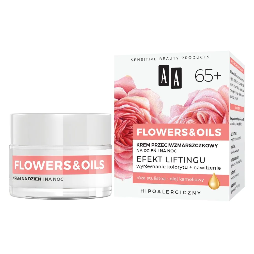 AA Flowers&Oils 65+ Løftende Effekt Anti-rynke Dag- og Natcreme