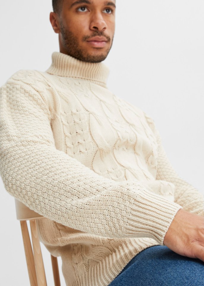 Rollkragenpullover, Loose Fit