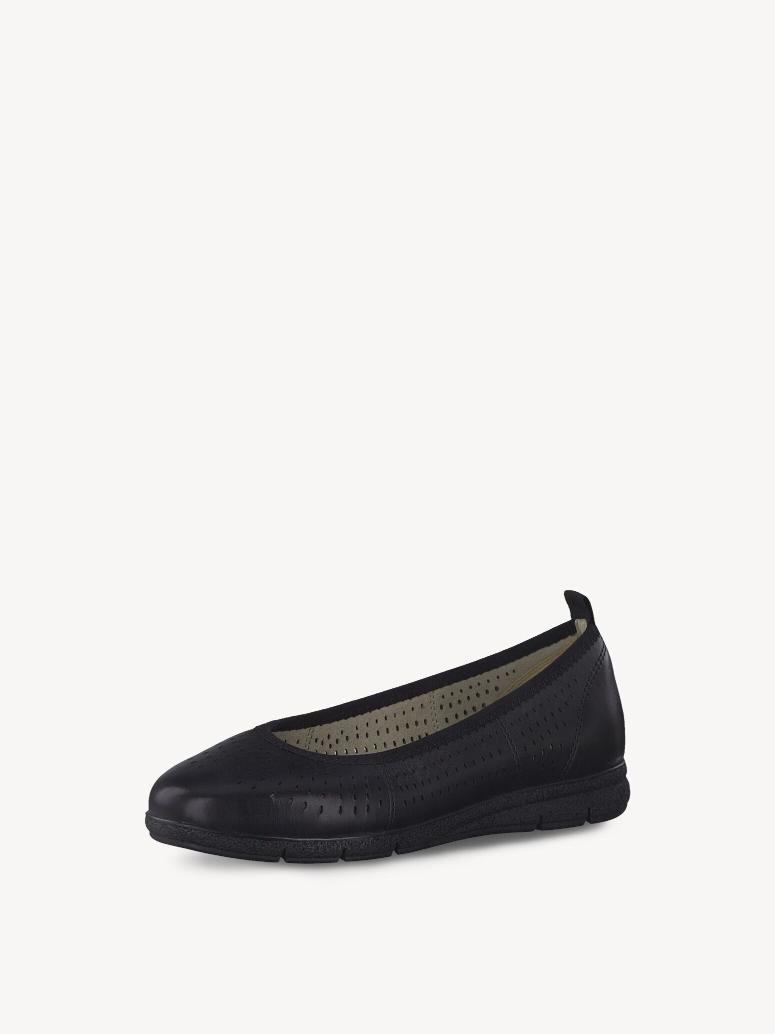 Ballerine en cuir - noir