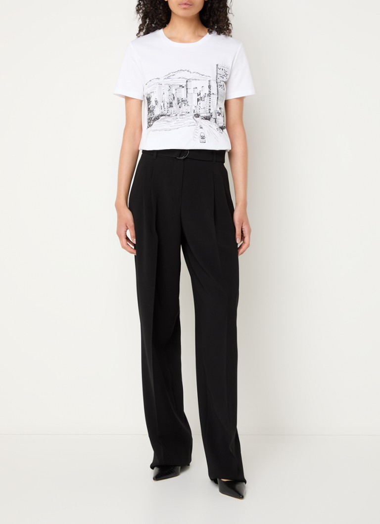 Μπλούζα MaxMara Ernesta με τύπωμα και στρας