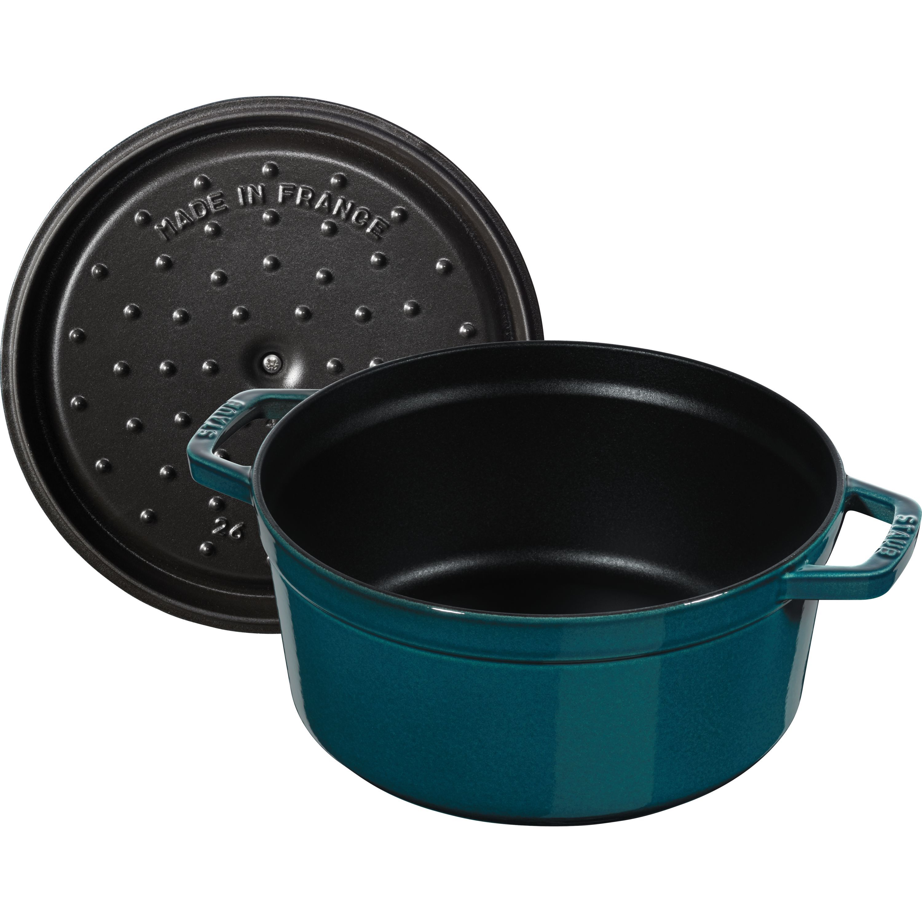Cocotte 26 cm, rund, La-Mer, Gusseisen