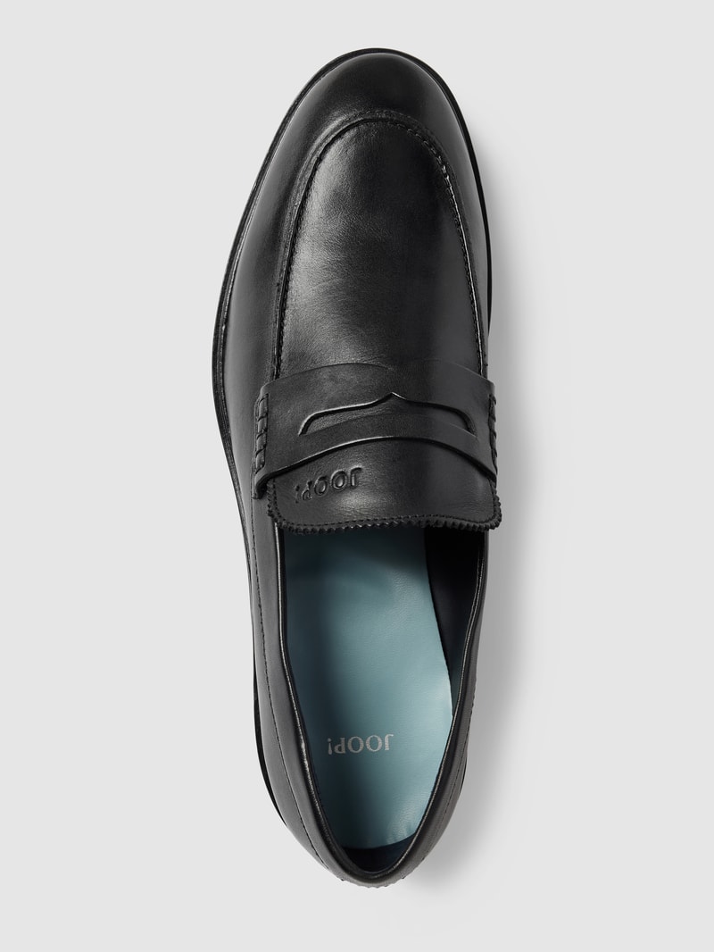 Loafers mit Label-Detail in schwarz