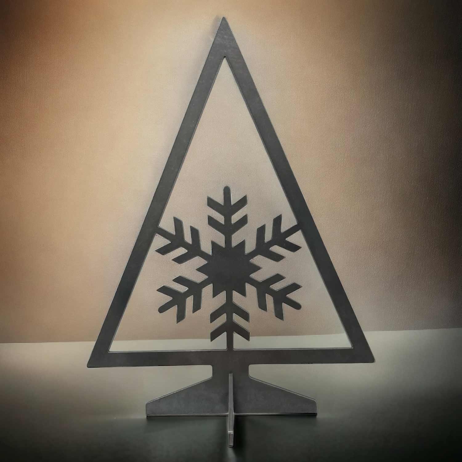 Creativ Metall Künstlicher Weihnachtsbaum, Stahl 4mm Innen u. Außen 30x40cm Industrielook
