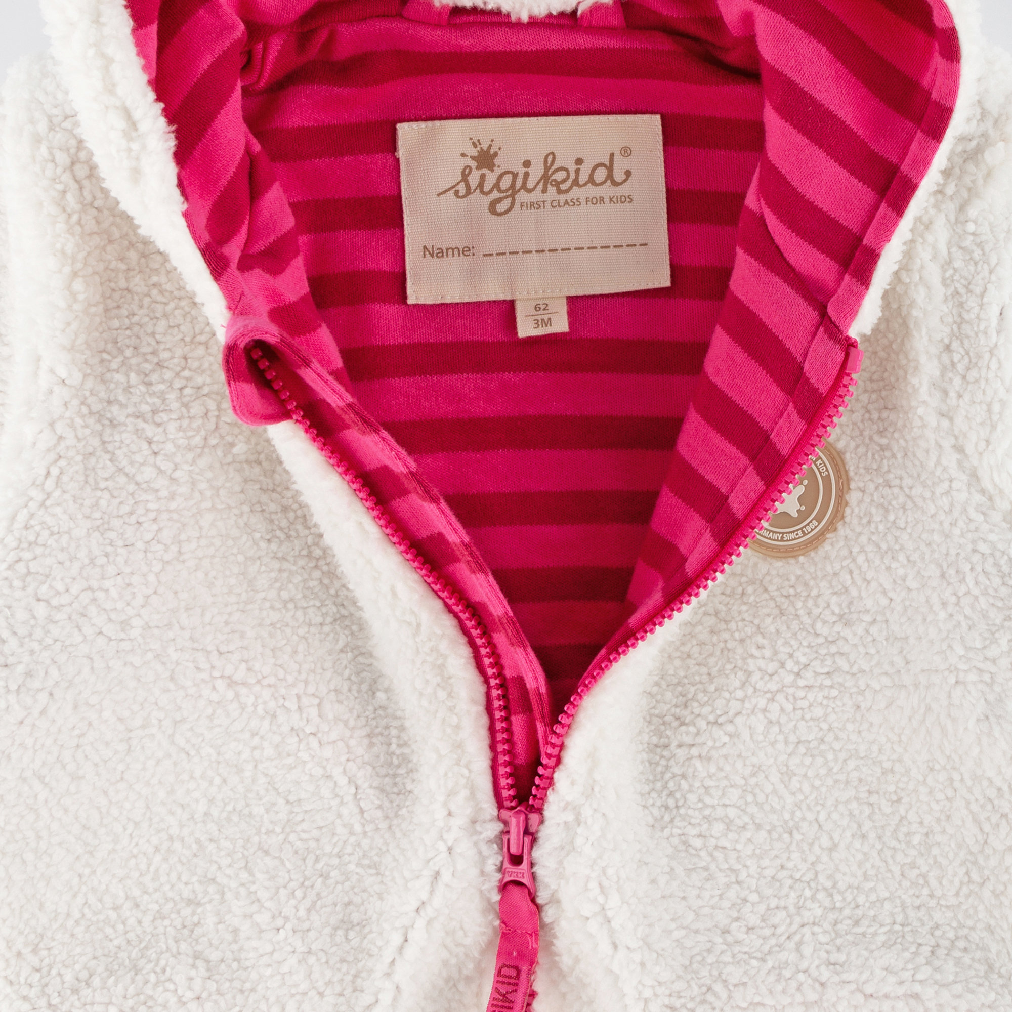 Baby Teddyjacke Lama, weiß
