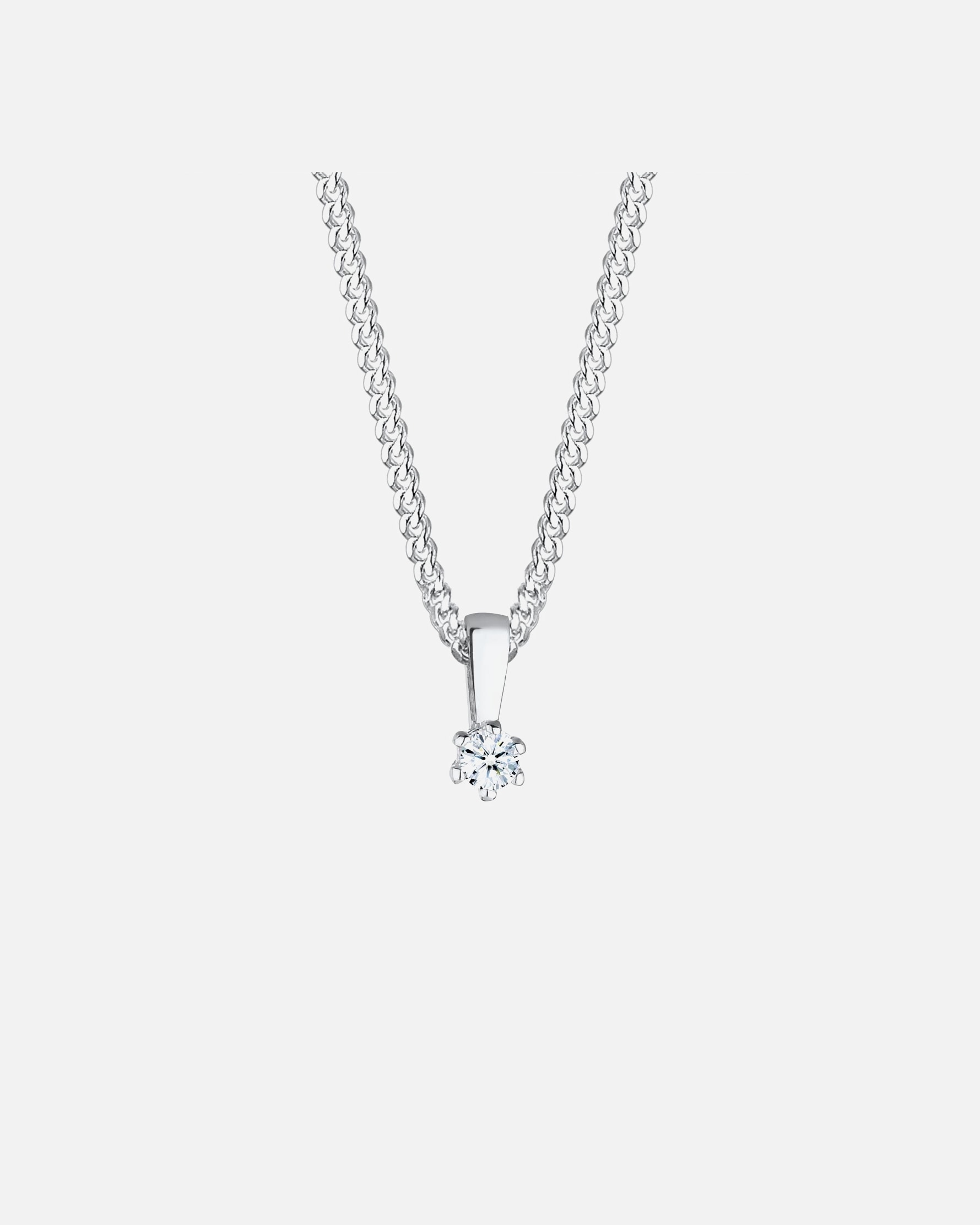 Elli DIAMONDS Ženski elegantni okrogli diamant (0,06 ct.) - (925/1000) srebro