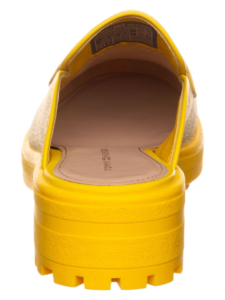 Tommy Hilfiger Shoes Leder-Clogs in Beige/ Gelb günstig kaufen 38