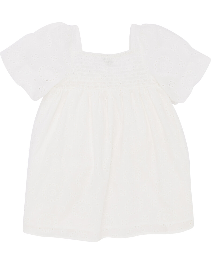 Kleid mit Lochstickereien