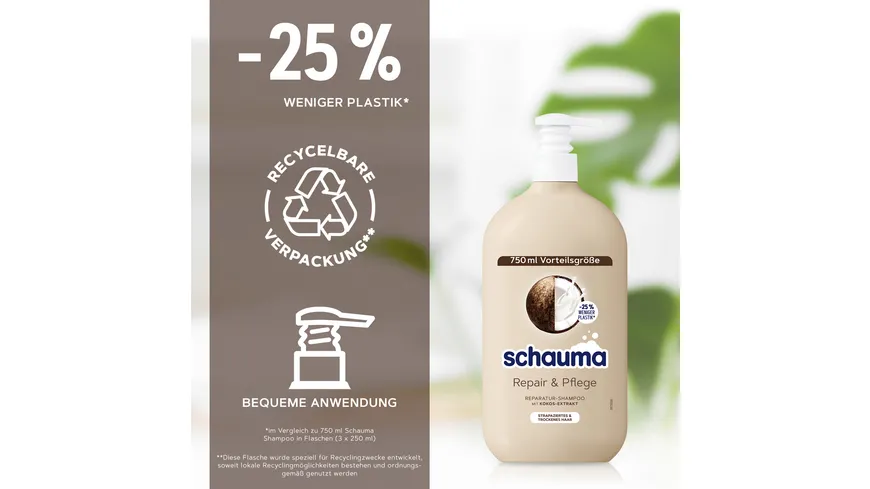 SCHAUMA Shampoo Repair & Pflege 750ml 750 ml