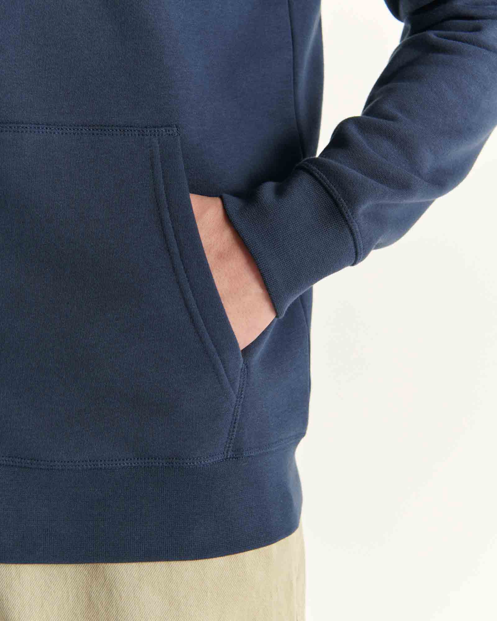 Sweat à capuche homme en coton biologique Marine Mexico