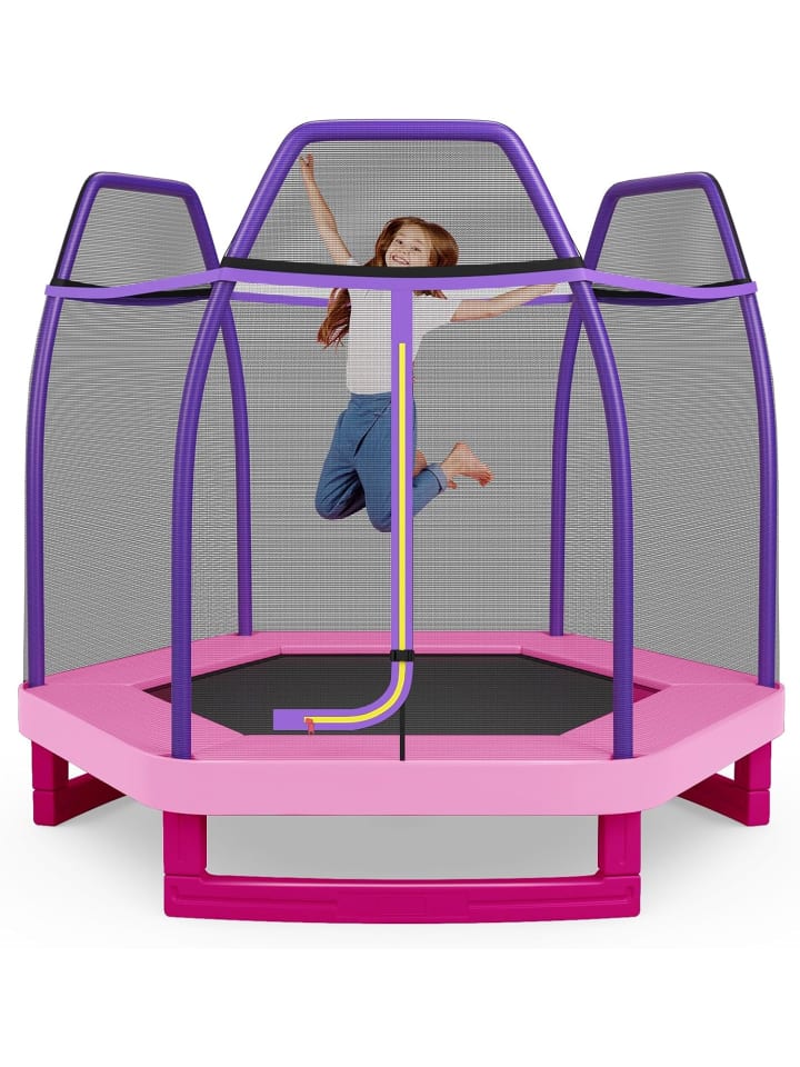 COSTWAY Trampolin ab 3 Jahre in Rosa günstig kaufen onesize