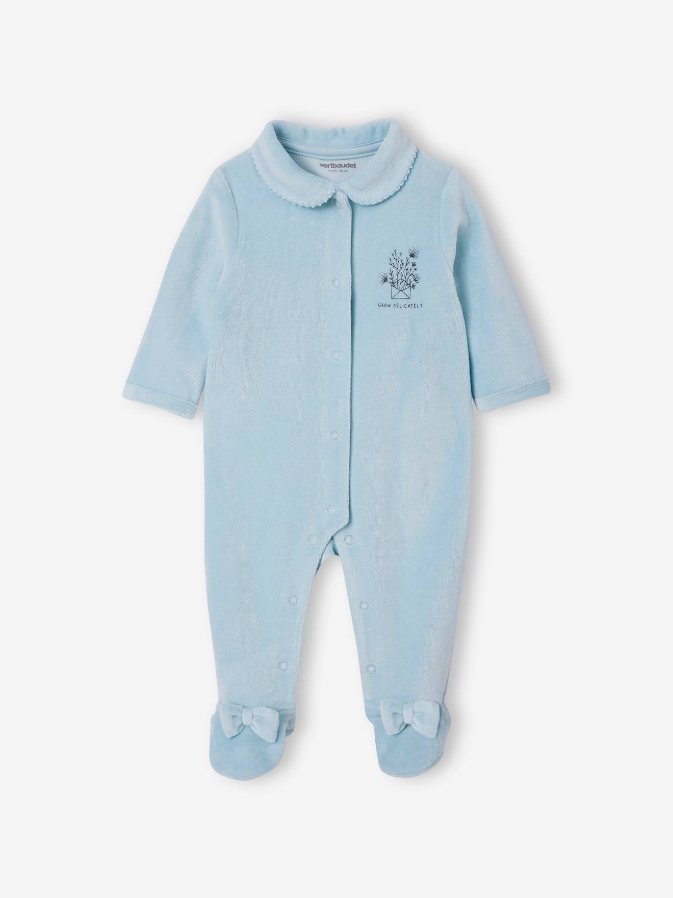 Lot de 2 dors-bien bébé en velours bleu ciel