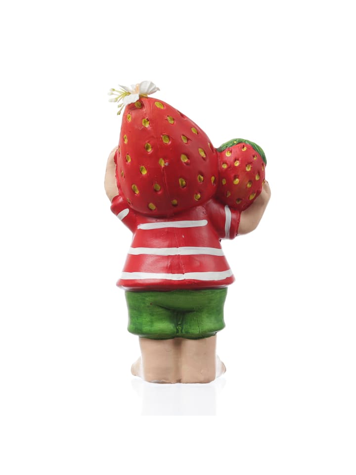 MARELIDA Dekofigur Erdbeerjunge Fritz Gartendeko H: 18,5cm in rot günstig kaufen onesize