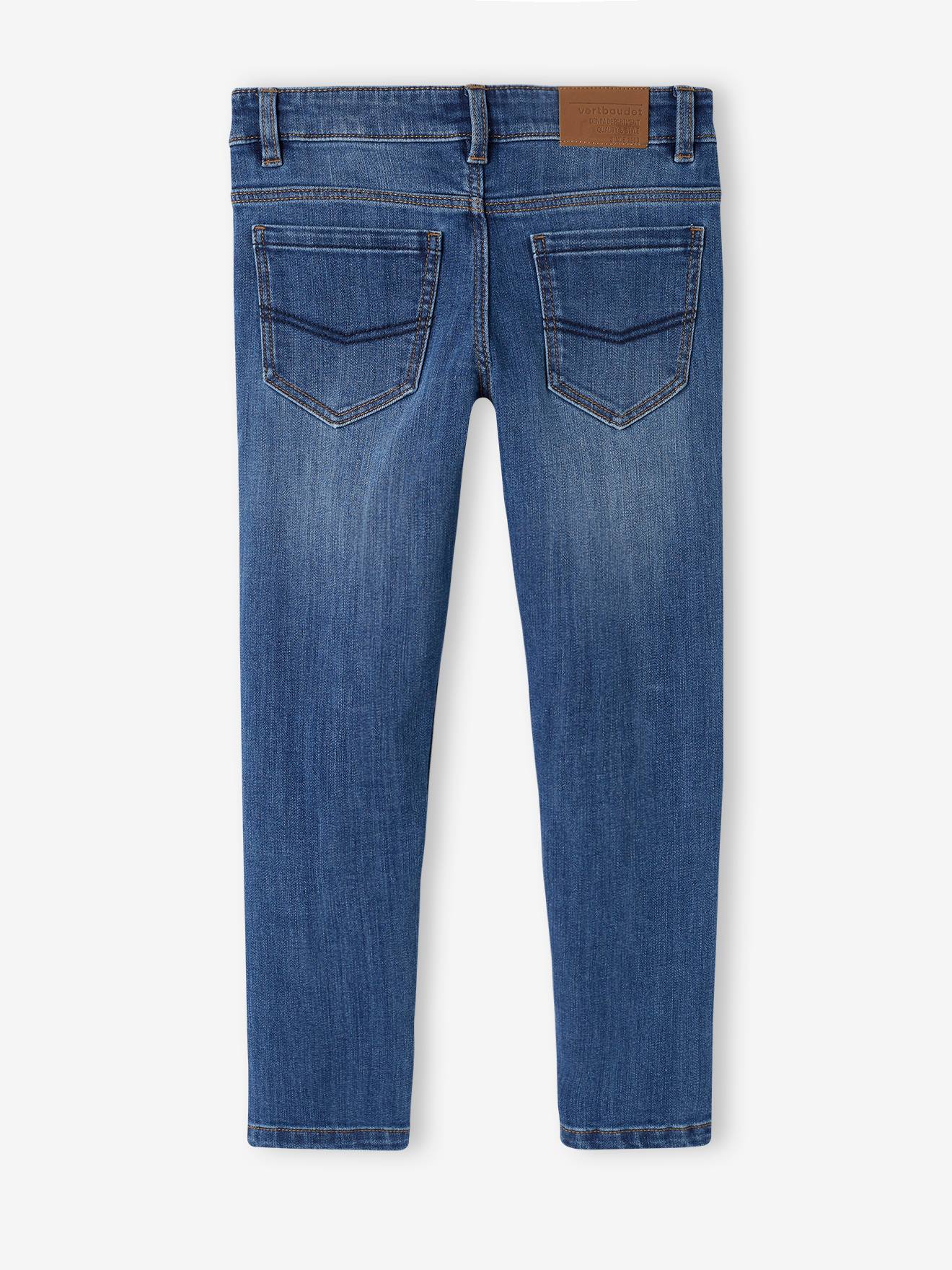 Vertbaudet Die UNVERWÜSTLICHE, robuste Jungen Jeans, Slim-Fit - dark blue