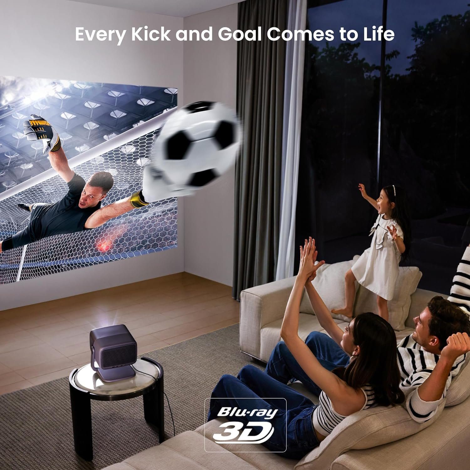 JMGO N1 Ultra Beamer 4K Android TV 11 Heimkin Portabler Projektor (2200 lm, 1600:1, 3840 x 2160 px, 180