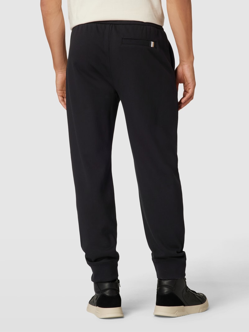 Sweatpants mit Label-Print Modell 'Lamont' in schwarz