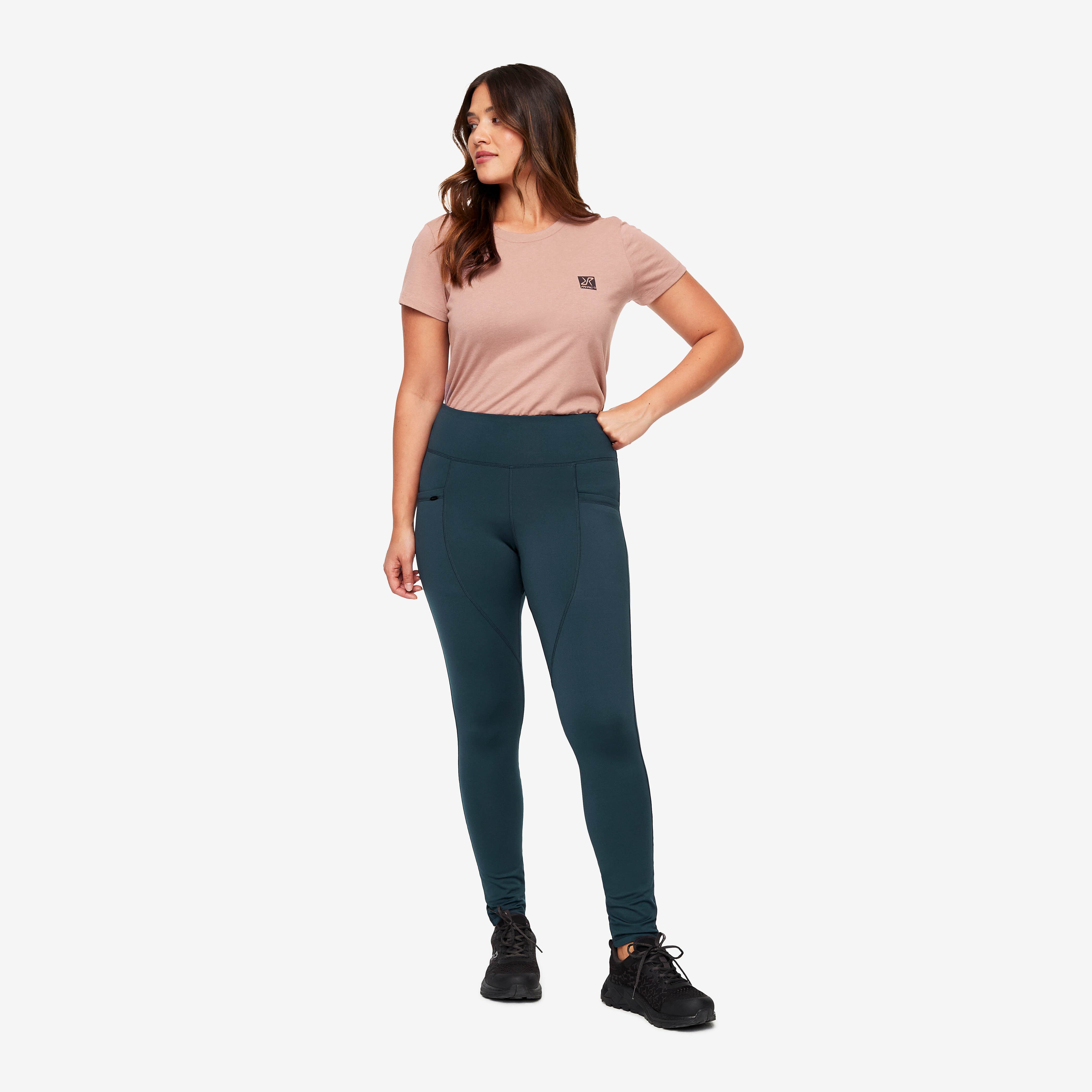 Glacier Fleece Lined Tights Femme Blueberry