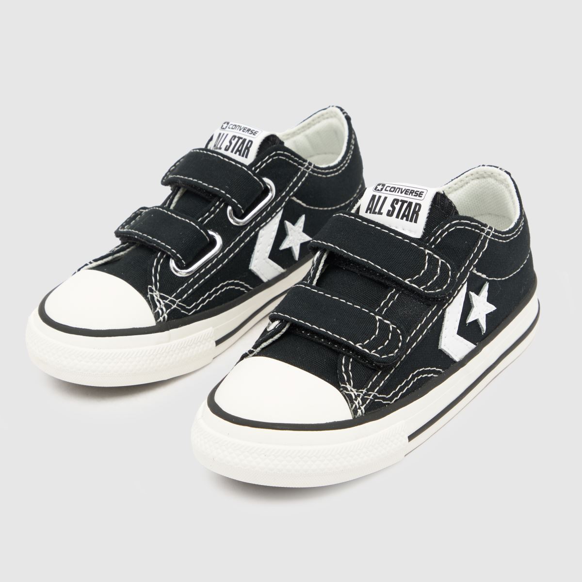 Converse svarta och vita Star Player 76 v Pojkar Småbarnsskor