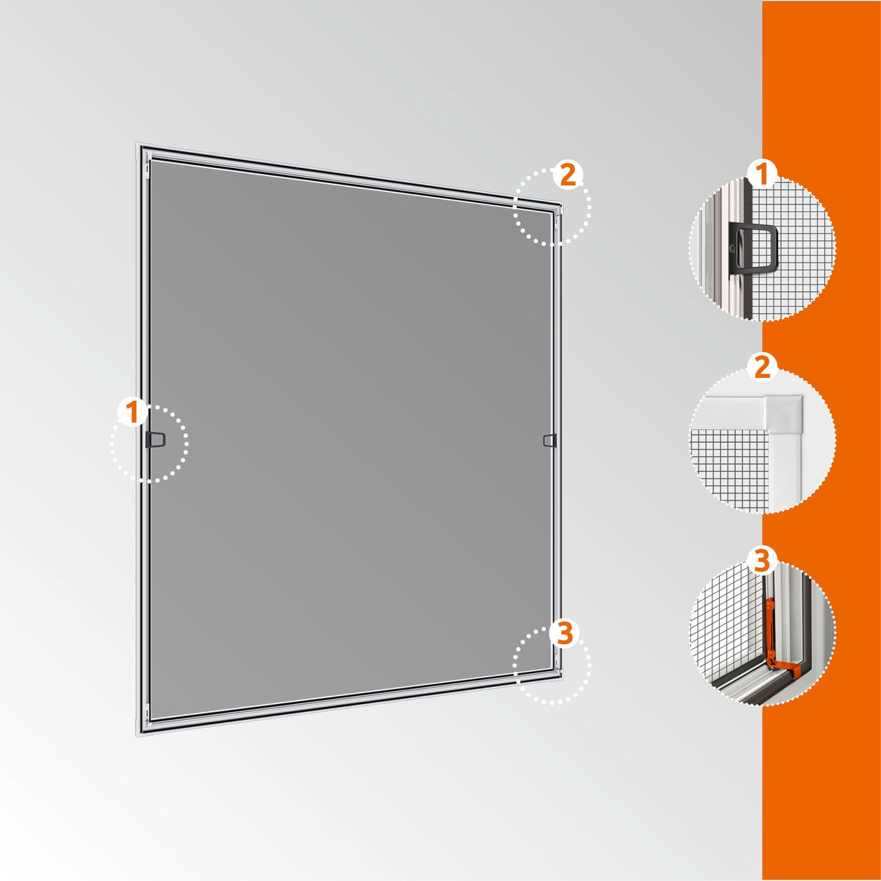 Powertec Insektenschutz Plus Rahmen Fenster 140x150cm Weiß