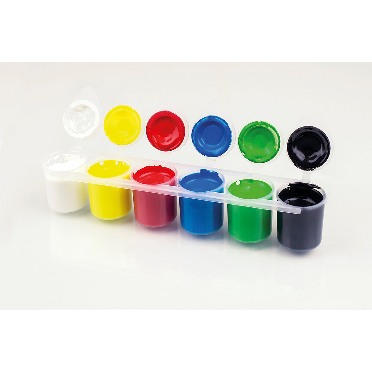Schulmalfarben, 6 x 25 ml inkl. Mischpalette