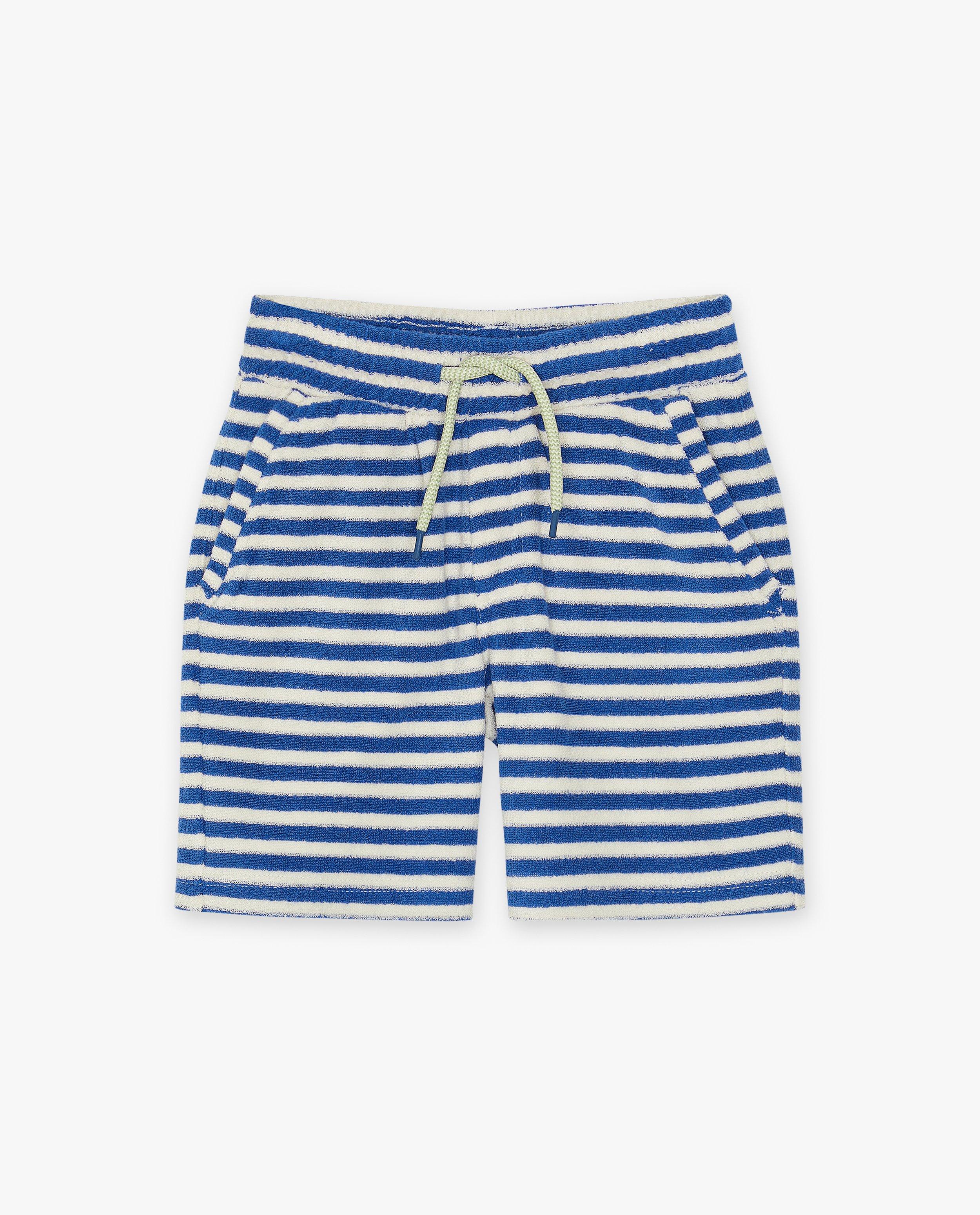 Pantaloni scurți Maya din material terry albastru