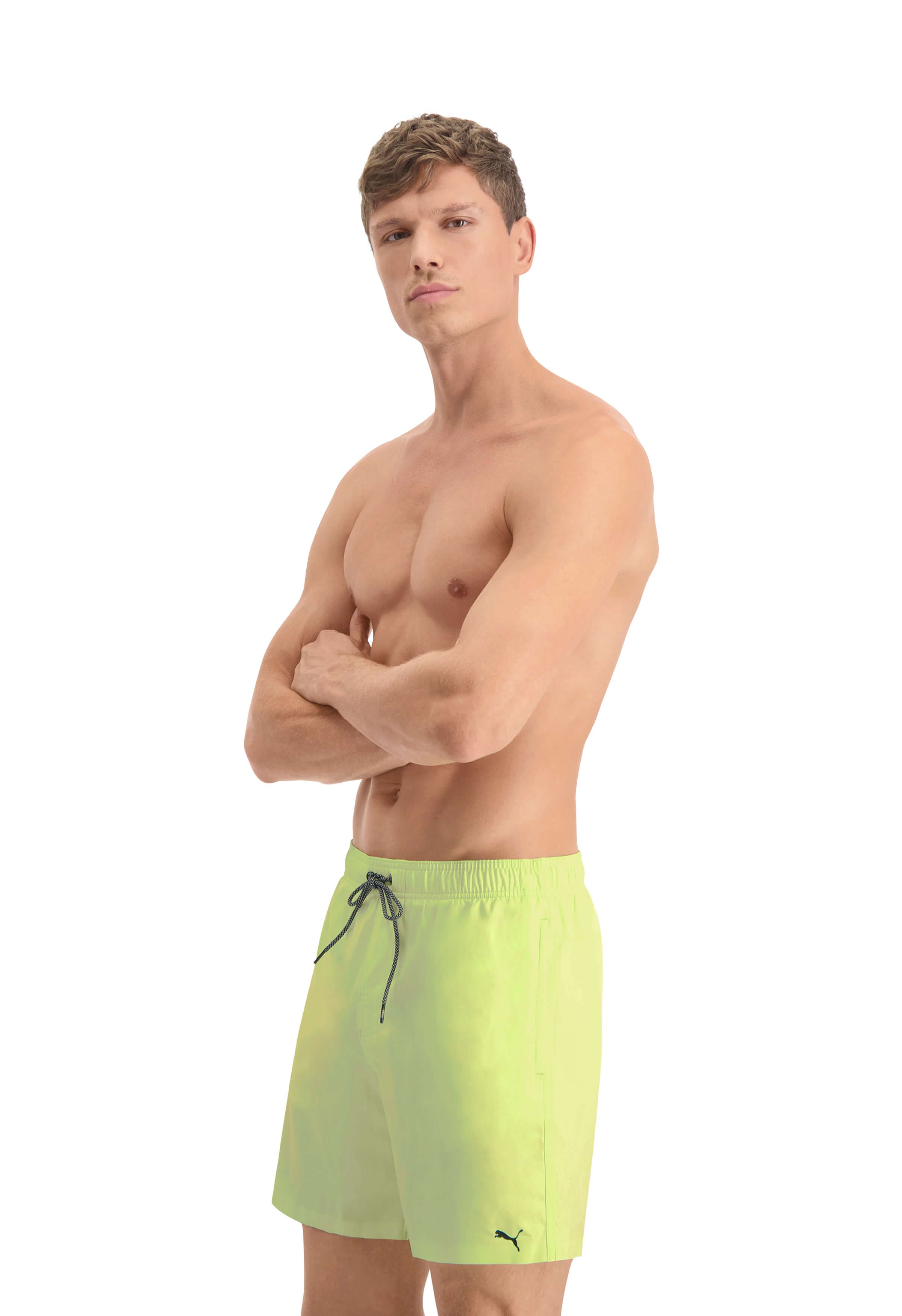 PUMA mittellange Frizzy Yellow Badehose