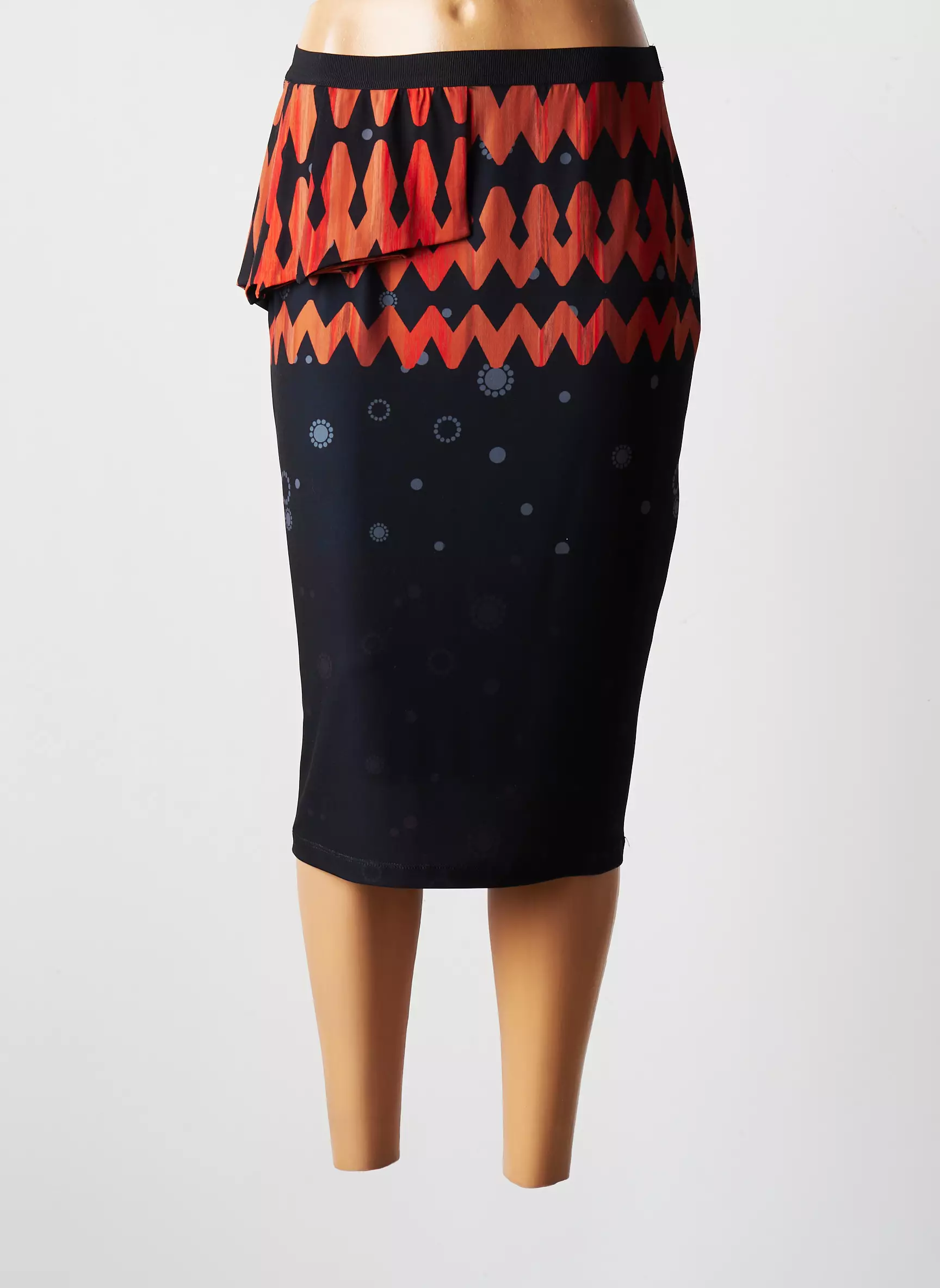 Eroke Jupes Mi Longues Femme couleur noir