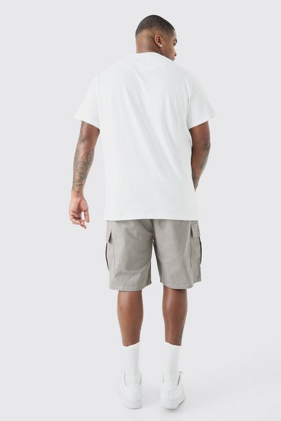 Plus T-Shirt mit Original Man-Print
