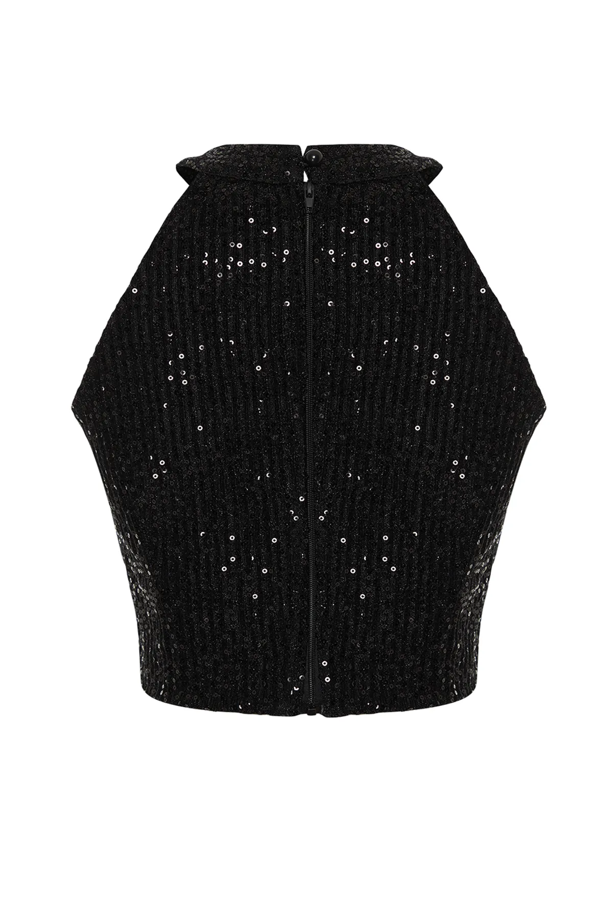 Trendyol Collection  Schwarzes Neckholder-Bustier mit Pailletten TPRSS24BS00041