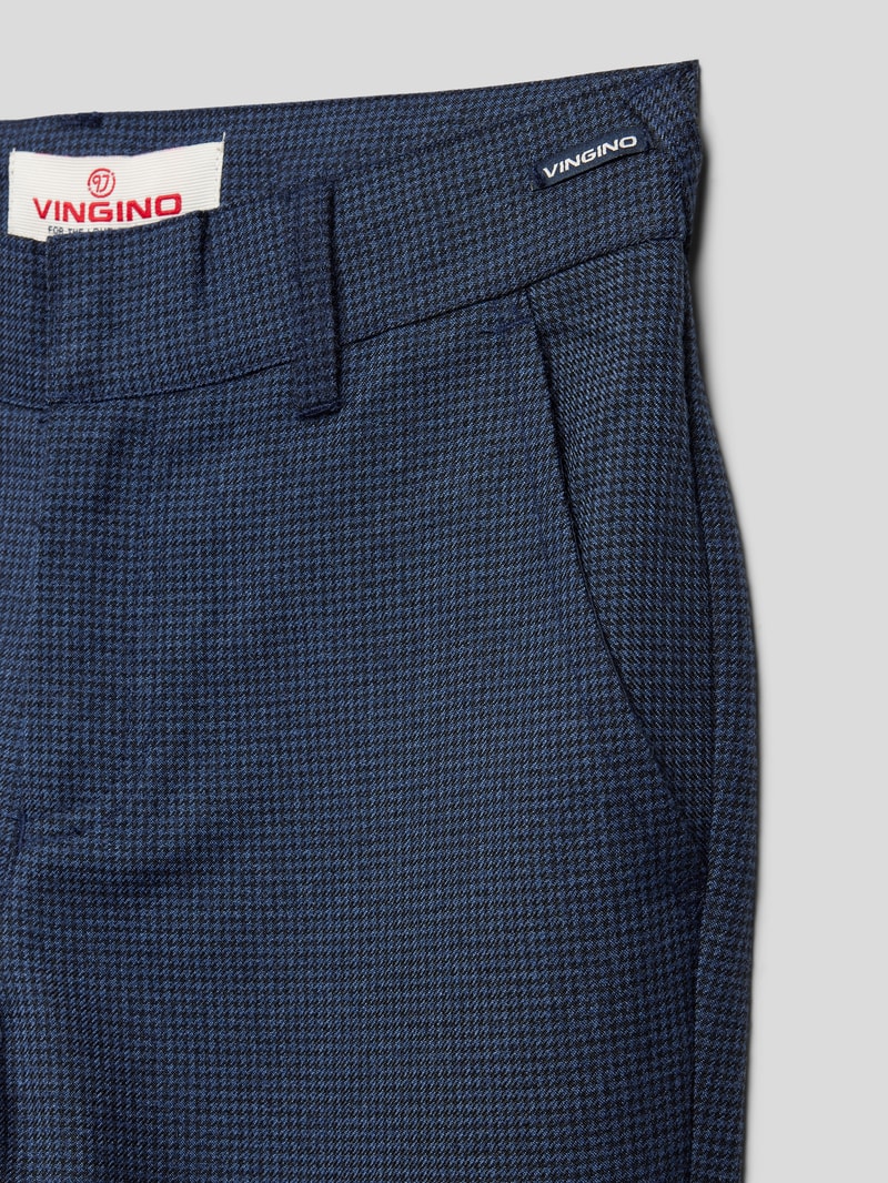 Hose mit feinem Muster in dunkelblau