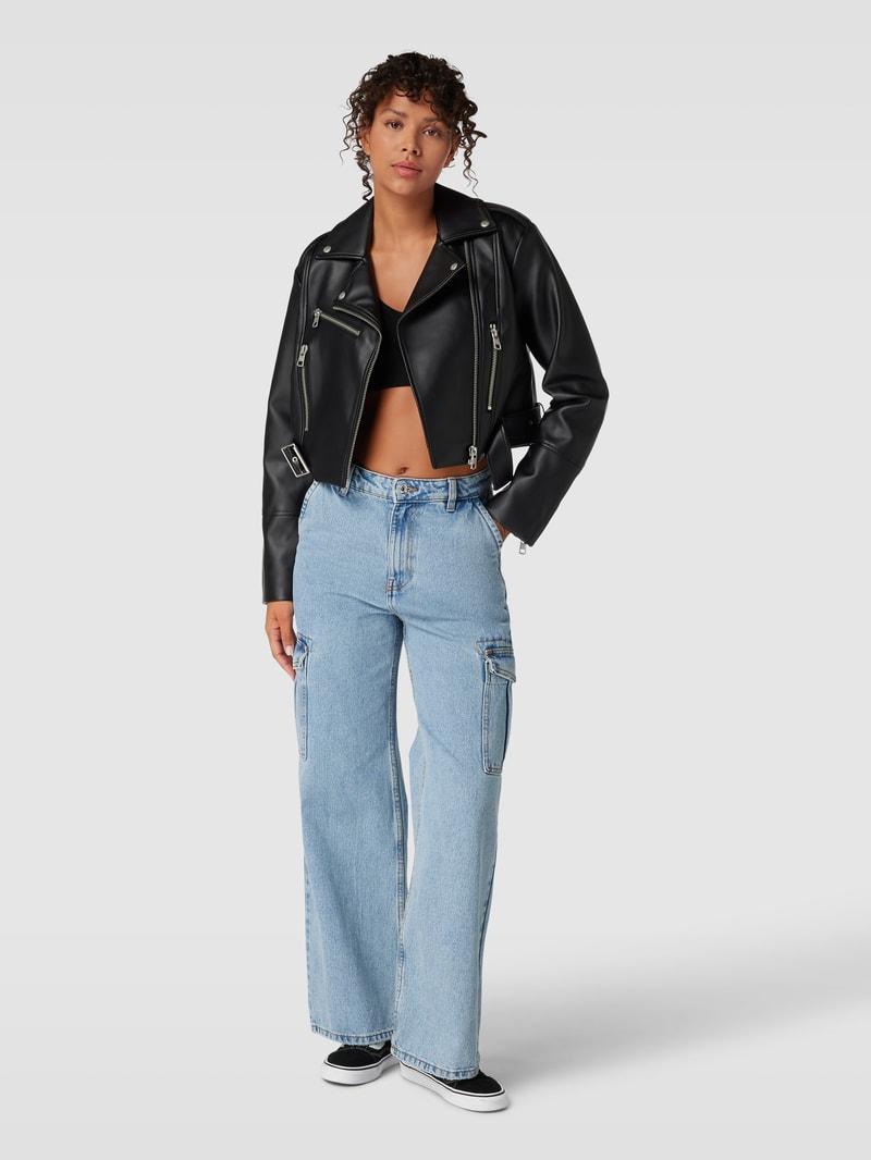 Relaxed Fit Jeans mit Cargotaschen Modell 'HOPE' in dunkelblau