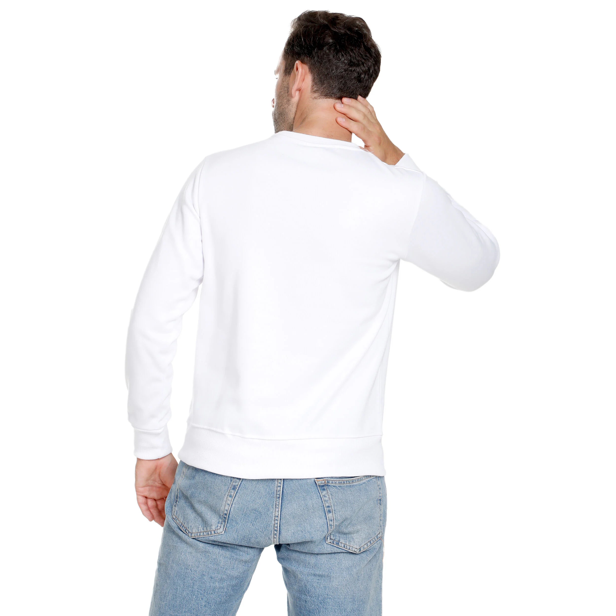 Baseline Sweatshirt Herren - Weiß, Blau