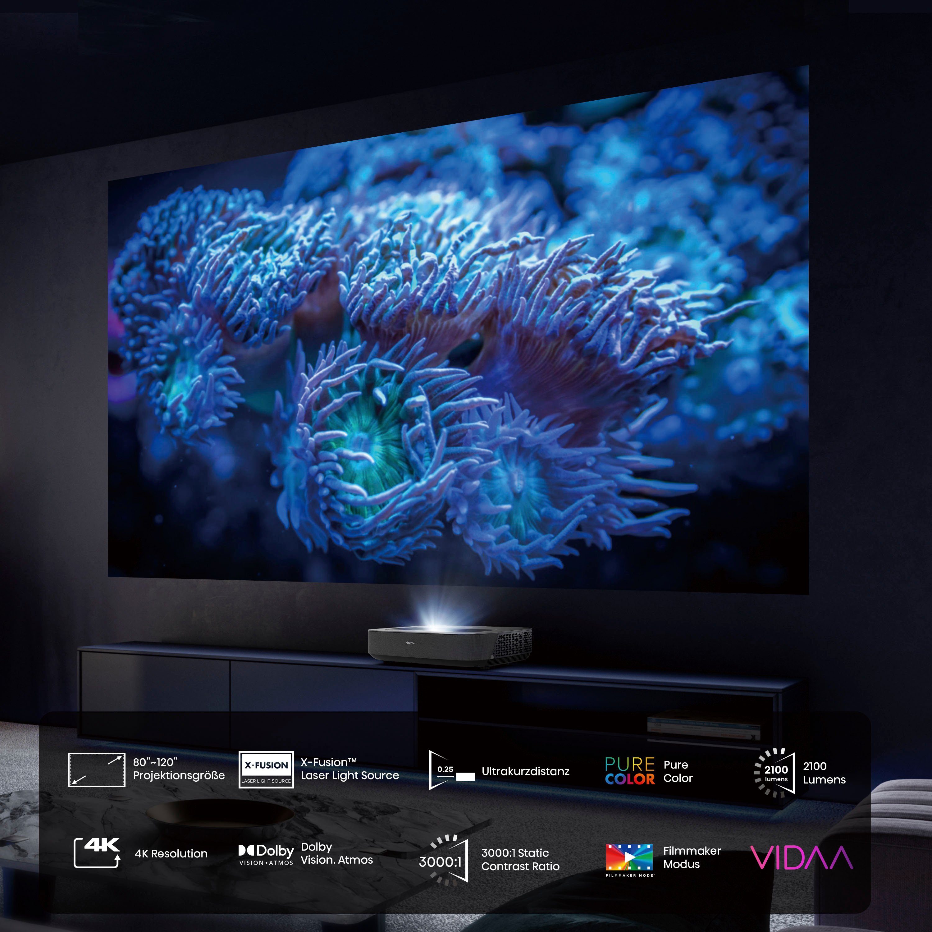 Hisense PL1SE Beamer (2100 lm, 3840 x 2160 px)