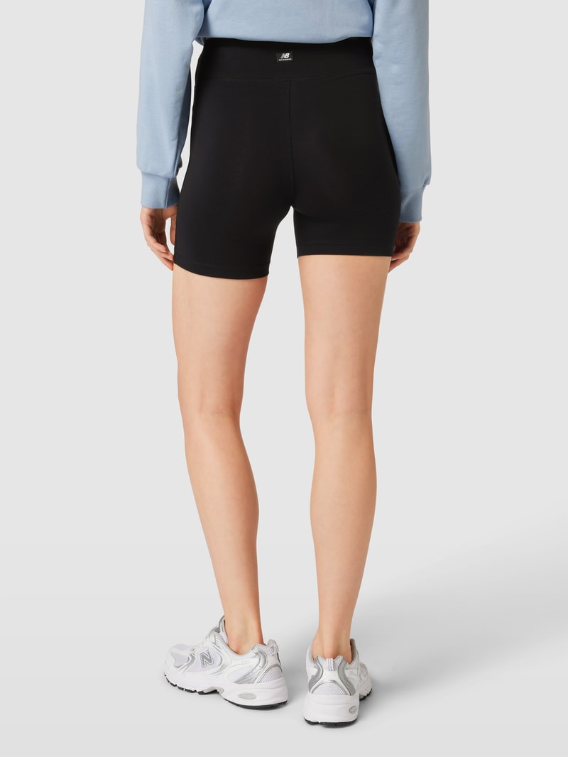 Shorts mit Label-Print in schwarz