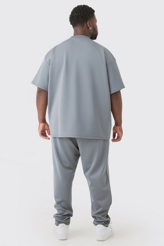 Plus Oversize Scuba T-Shirt & Jogginghose