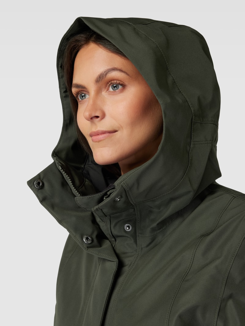Parka mit Kapuze Modell 'CAJSA' in dunkelgrün