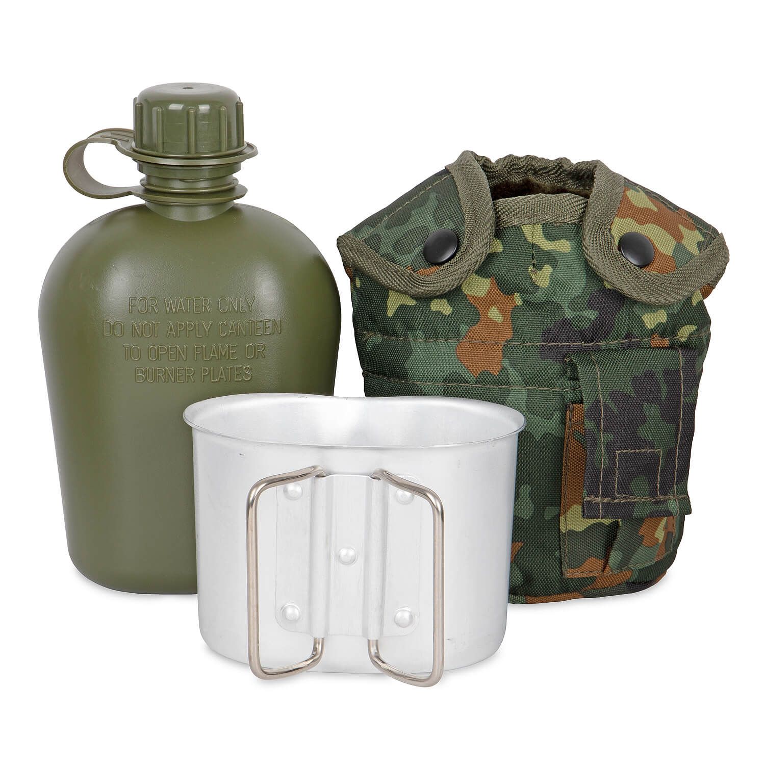 US Feldflasche m. Becher u. Hülle