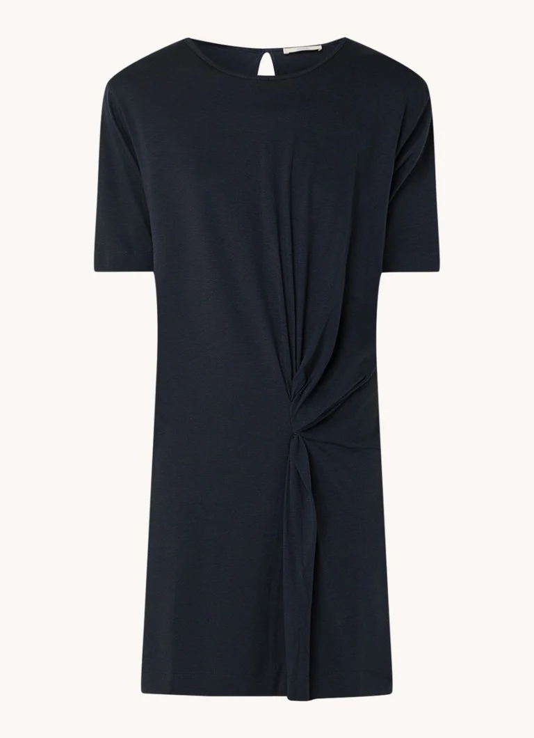 Rochie tricou Sessùn Luni din amestec de lyocell cu detalii plisate