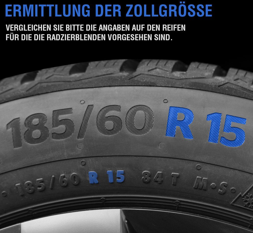 Petex Radkappen Spyder pro, 14 in Zoll, (Set, 4-St)