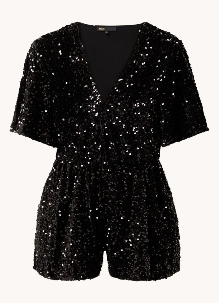 Maje straight fit jumpsuit with sequins
