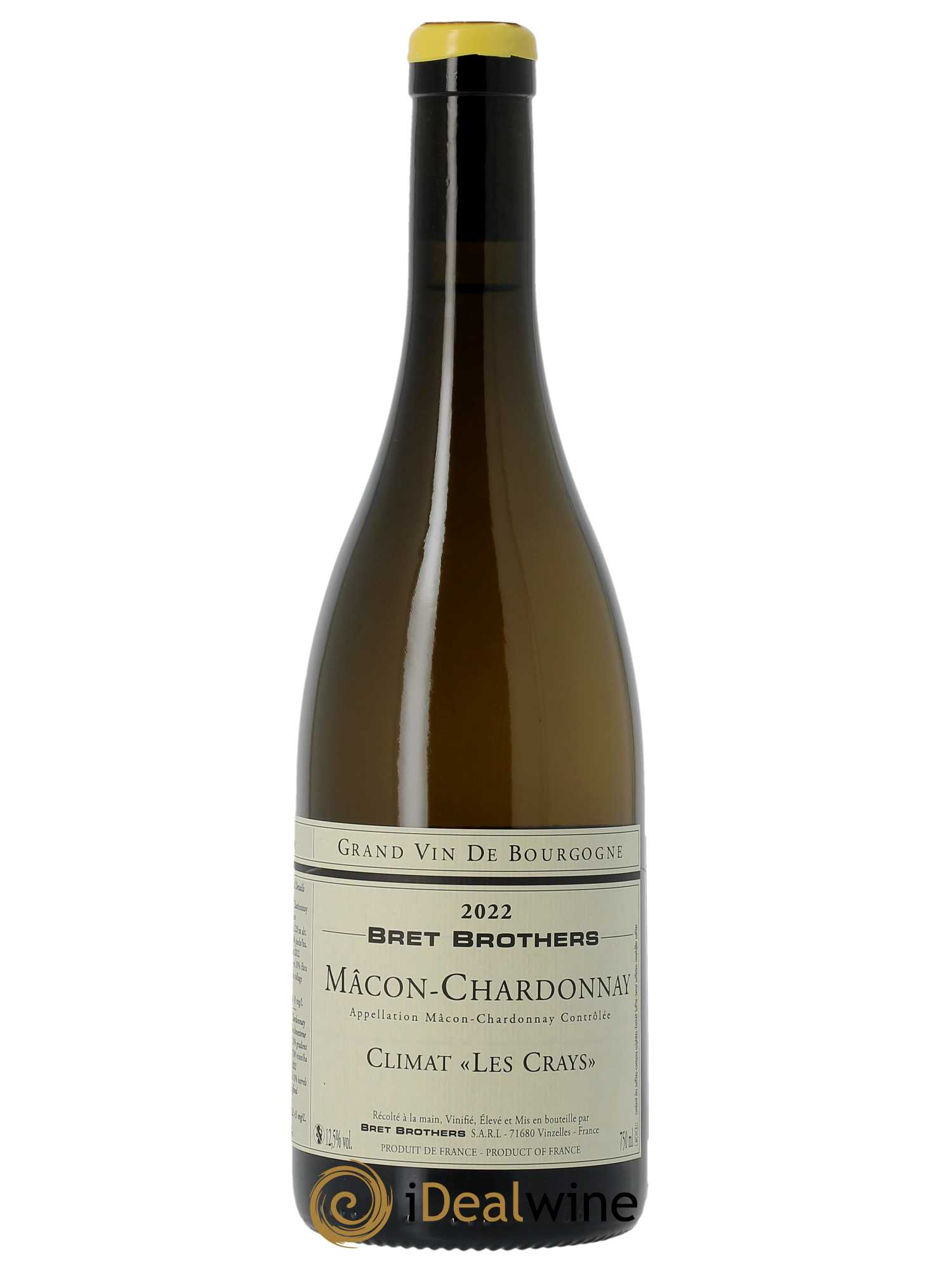 Mâcon-Chardonnay Les Crays Bret Brothers  2022 - Lot de 1 Bouteille