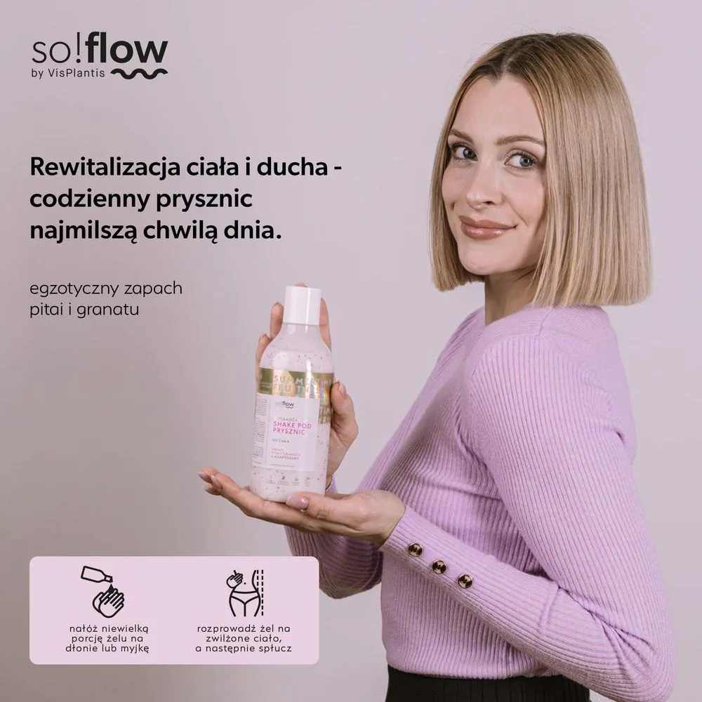 So!Flow Smoothing shower, πιταχάγια και ρόδι