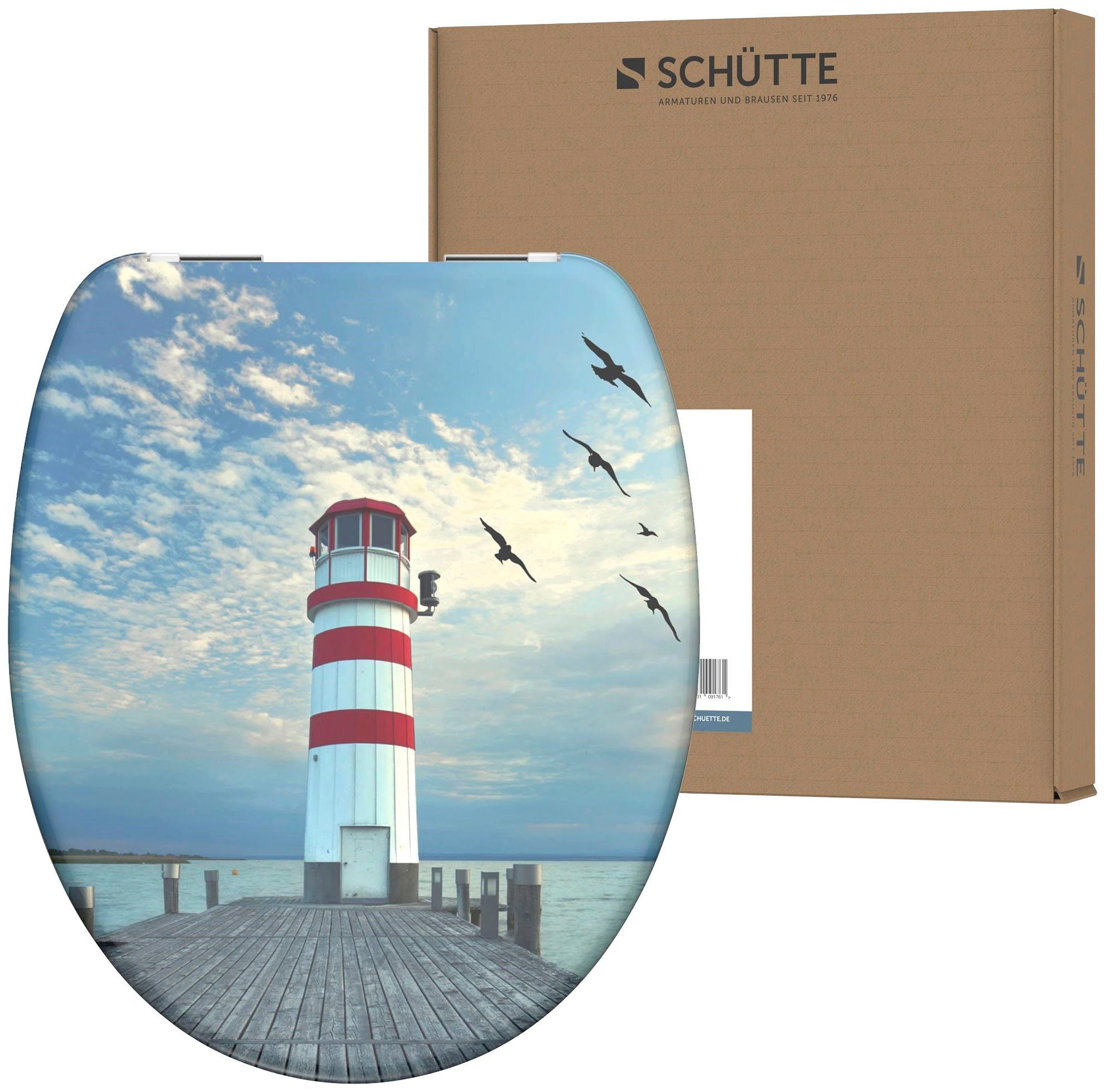 Schütte WC-Sitz Lighthouse, Duroplast, mit Absenkautomatik