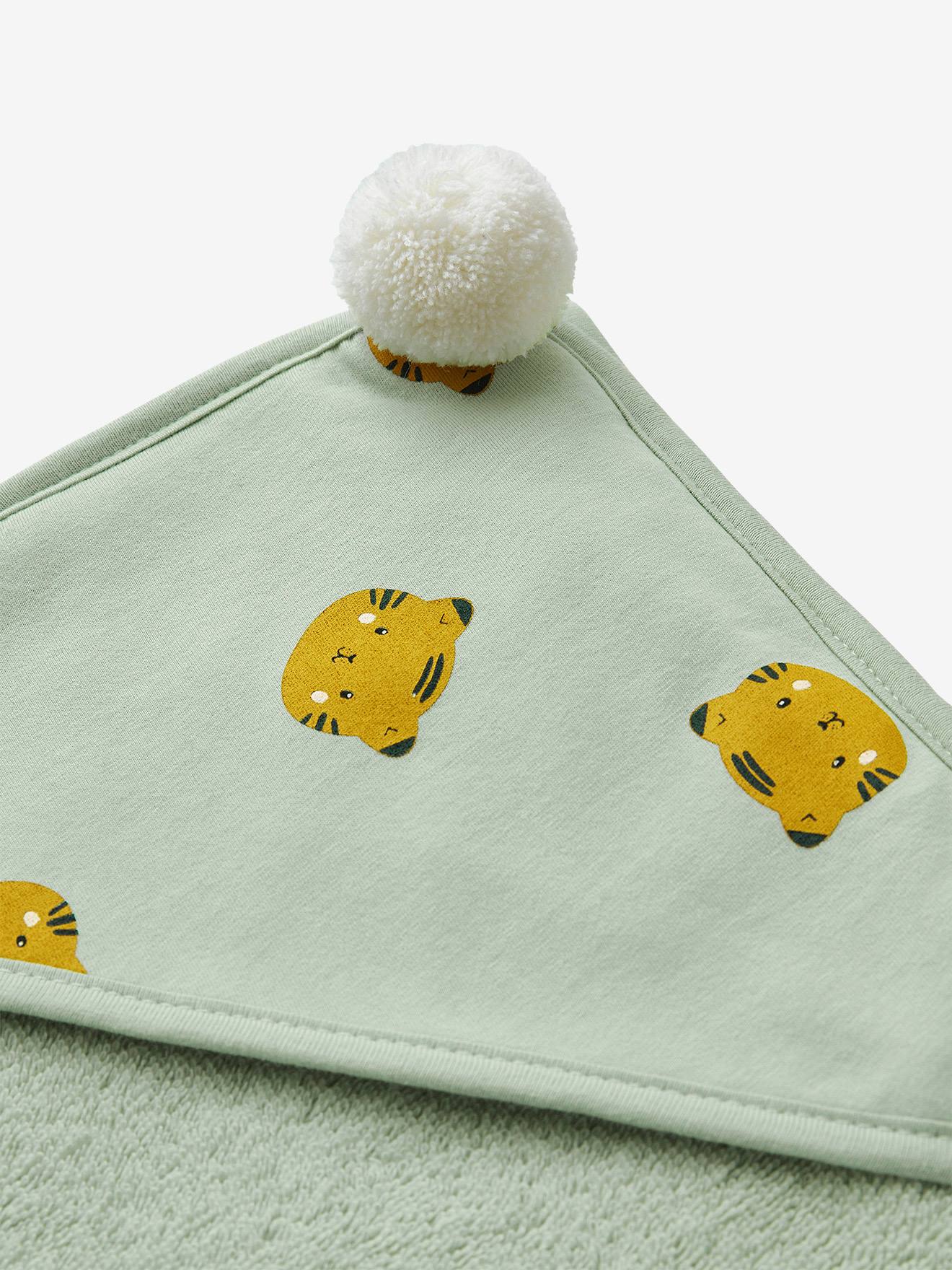 Cape de bain Panda vert sauge