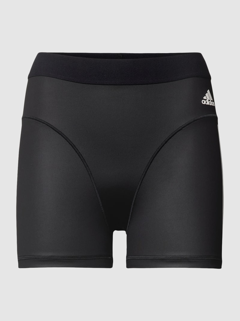 Shorts mit elastischem Bund in schwarz